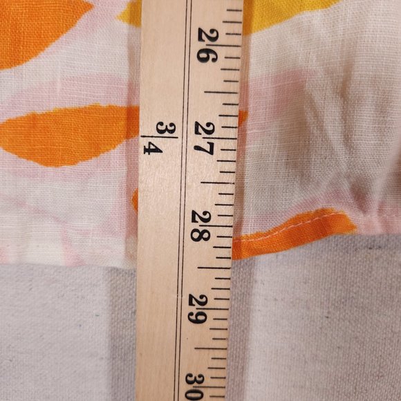 C&C California Faux Wrap Skirt Womens Large Floral 100% Linen Pocket Breathable - Picture 4 of 16